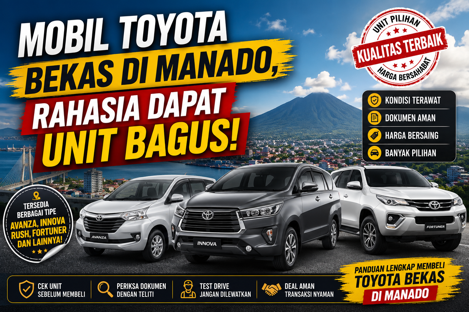Mobil Toyota Bekas di Manado, Rahasia Dapat Unit Bagus!