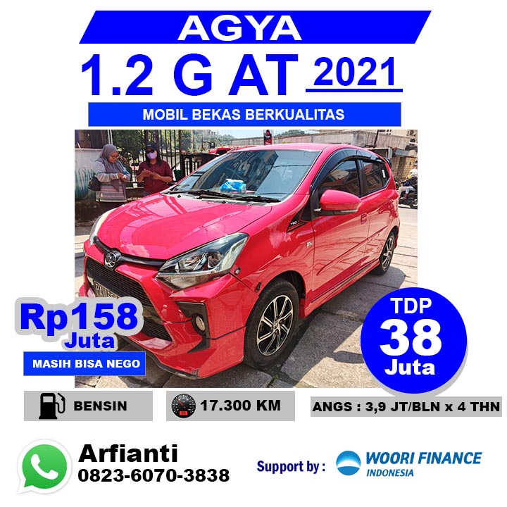 TOYOTA AGYA 1.2 G A/T 2021