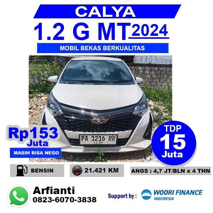 TOYOTA CALYA 1.2 G M/T 2024